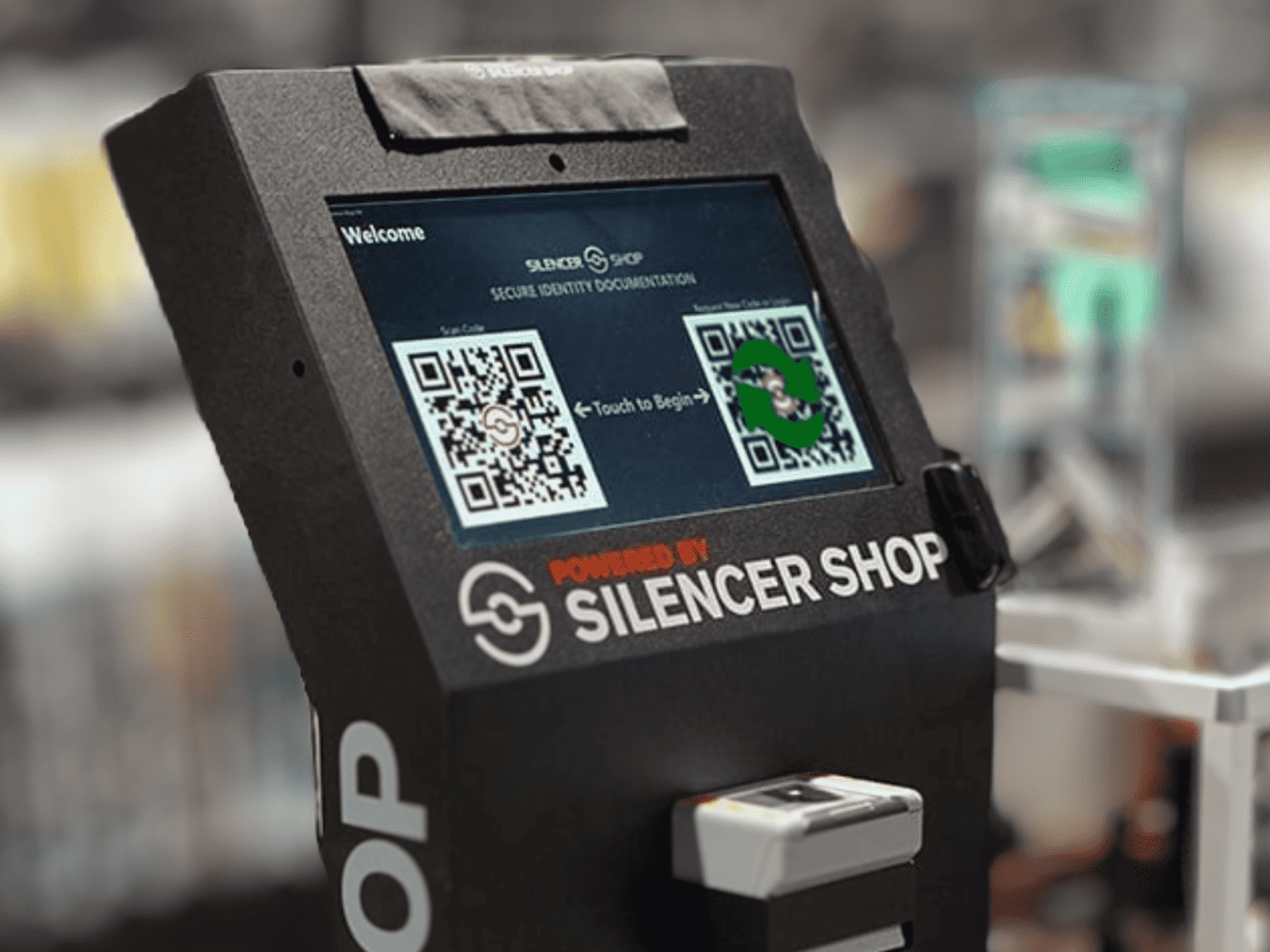Silencer Shop kiosk at West Coast Pawn & Gun